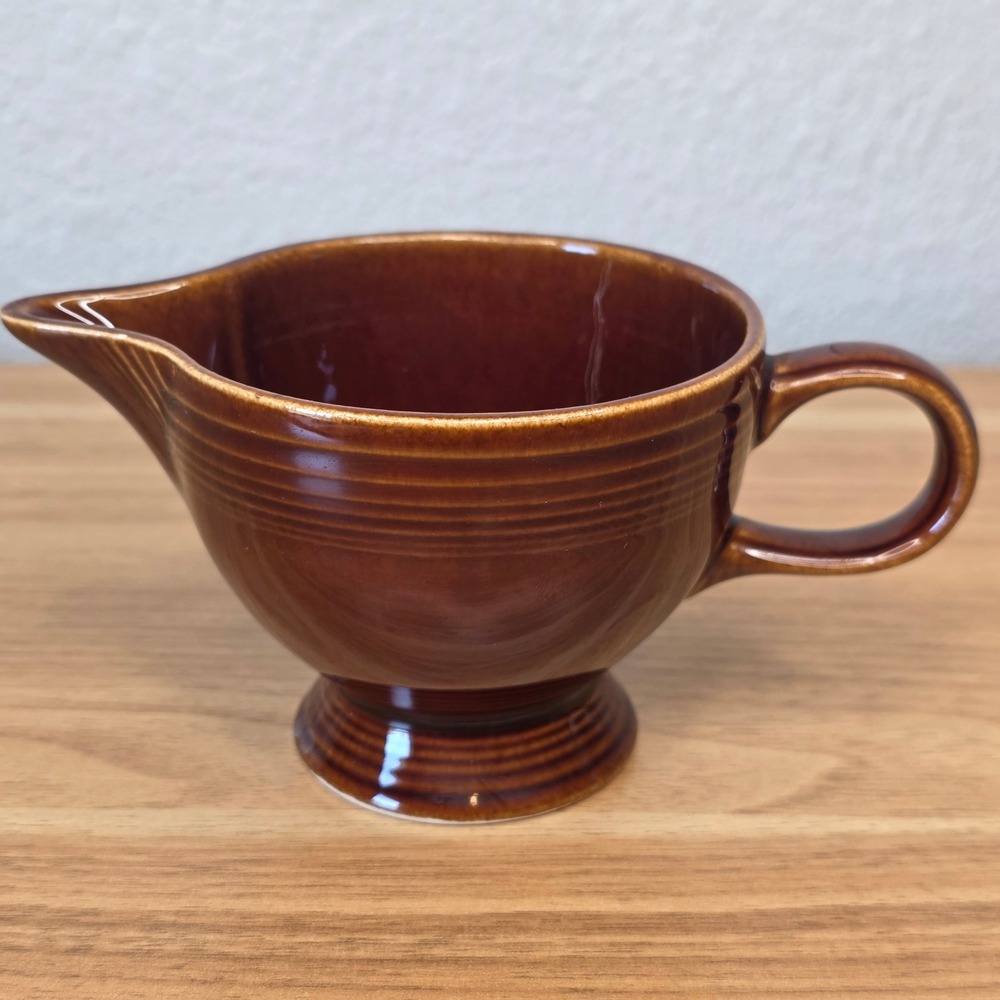 Vintage Fiesta Ironstone Sheffield Amberstone Glaze Creamer Pitcher